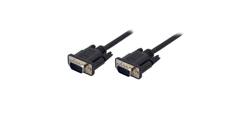 MCL CABLE SVGA HD15 Male/Male 3m câble VGA VGA (D-Sub) Noir