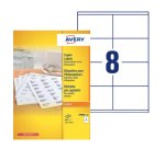 Etiquettes copieur avery format 105 x 70 mm coloris blanc boîte 800 unites
