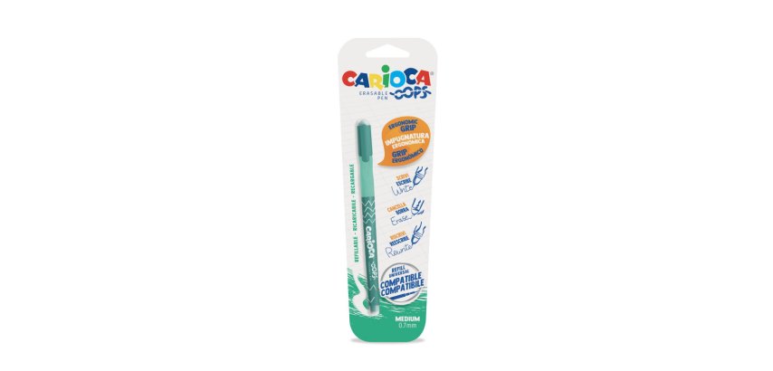 Carioca 43036/04 penna gel Medio Penna in gel con cappuccio Verde 1 pz