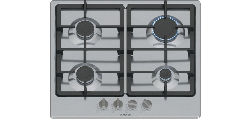 BOSCH Plaque gaz PGP6B5K90, Série 4, Inox, Thermocouple