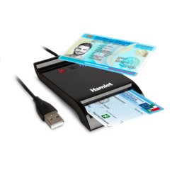 Hamlet HUSCR-NFC smart card reader Indoor USB USB 2.0 Black