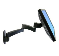 Ergotron 200 Series Wall Mount Arm, 2 Extensions 61 cm (24") Muur Zwart