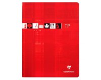 Cahier Travaux Pratiques piqué 24x32cm 64 pages grands carreaux + uni Couleur aléatoire - Assortis