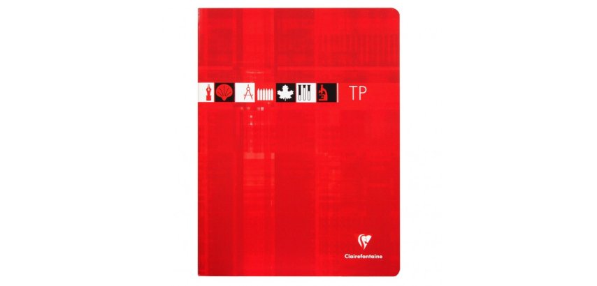 Cahier Travaux Pratiques piqué 24x32cm 64 pages grands carreaux + uni Couleur aléatoire - Assortis