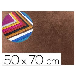Plaque mousse liderpapel pailletée 50x70cm 60g/m2 épaisseur 2mm unicolore marron