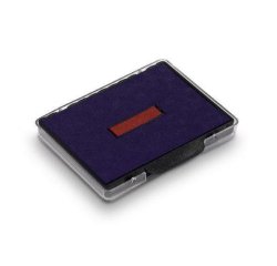 Cassette encrage bicolore trodat 6/58/2 pour tampon encreur 5480 coloris bleu/rouge