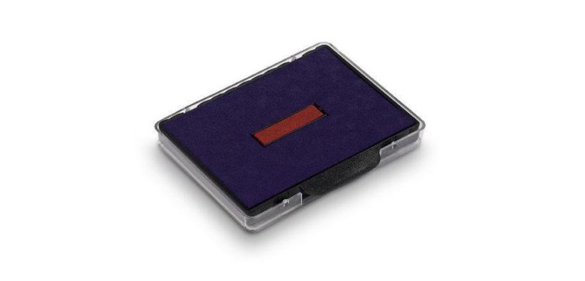 Cassette encrage bicolore trodat 6/58/2 pour tampon encreur 5480 coloris bleu/rouge