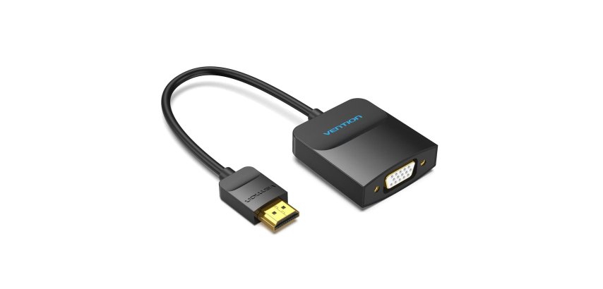 Vention Convertidor 42154/ HDMI Macho a VGA Hembra/ 15cm/ Negro