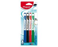 Marqueur effaçable Bic Marker'Peps pointe ogice - Boîte de 4 couleurs assorties