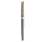 Roller waterman hemisphere metallic capuchon clip pointe fine encre noire coloris gris pierre coffret cadeau