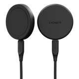 Cygnett ChargePuck Qi2.0 Cuffie, Smartphone Nero USB Carica wireless Ricarica rapida Interno