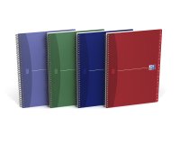 Répertoire Oxford office Essentials A4 ligné 7mm 180 pages reliure spirale couverture carte coloris assortis