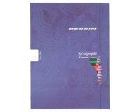 Cahier Dessin scolaire piqué 7000 24x32 cm 32 pages uni 120g - Assortis