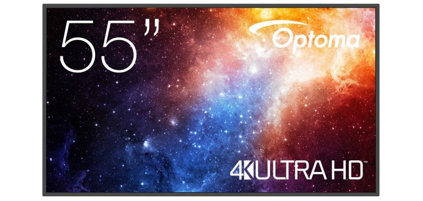 Optoma N3551K Digital signage flat panel 139.7 cm (55") LED Wi-Fi 450 cd/m² 4K Ultra HD Black Android 11 24/7