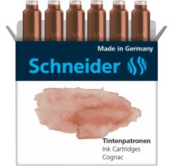 Cartouche encre schneider coloris cognac pastel boite 6 unites