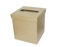 Boite a mouchoirs decopatch carton carre a decorer        13,2x12,5x12,5cm
