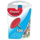 Punaise maped coloris assortis diamètre 10mm boîte distributrice 100 unités