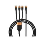 DLH DY-TU5008 câble USB 1,5 m USB C USB C/Micro USB-A/Lightning 100 W Noir