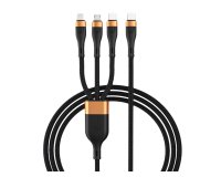 DLH DY-TU5008 câble USB 1,5 m USB C USB C/Micro USB-A/Lightning 100 W Noir