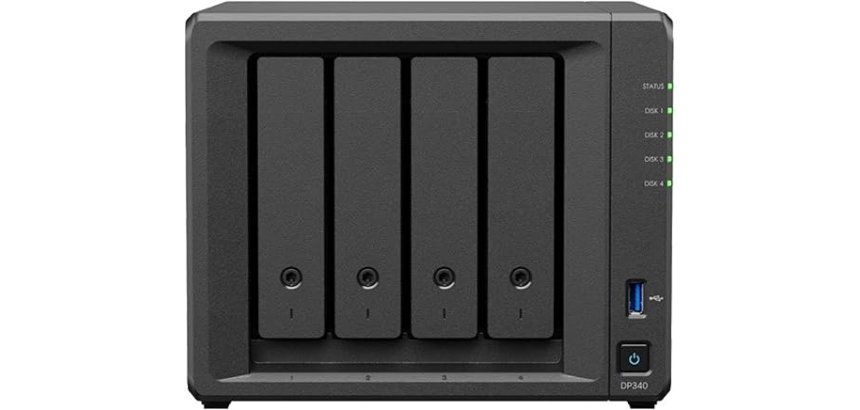 Synology DP340 serveur de stockage NAS Bureau R1600 16 Go 32 To HDD Noir