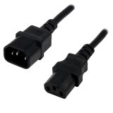 MCL Cable Electric male/female 3m Noir Coupleur C14 Coupleur C13