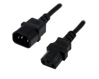 MCL Cable Electric male/female 2m Noir Coupleur C14 Coupleur C13