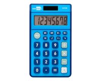 Calculadora liderpapel bolsillo xf09 8 digitos solar y pilas color azul 115x65x8 mm