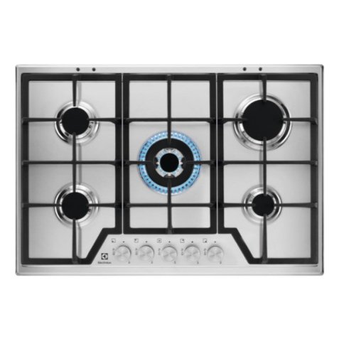 ELECTROLUX Plaque gaz KGS7536SX 5 foyers dont 1 wok , inox
