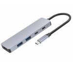 DLH DY-TU5105 hub & concentrateur USB Type-C 5000 Mbit/s Gris