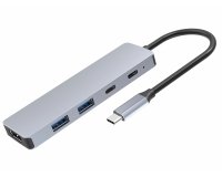 DLH DY-TU5105 hub & concentrateur USB Type-C 5000 Mbit/s Gris