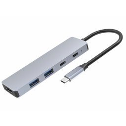 DLH DY-TU5105 hub & concentrateur USB Type-C 5000 Mbit/s Gris