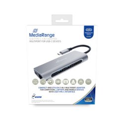 MediaRange MRCS510 docking station USB 3.2 Gen 1 (3.1 Gen 1) Type-C Silver