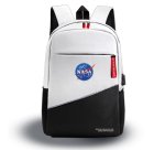 Mochila para portátil 15,6" NASA BAG05-W City backpack Negro, Blanco Oxford