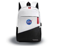 Mochila para portátil 15,6" NASA BAG05-W City backpack Negro, Blanco Oxford