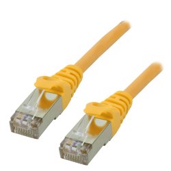 MCL 5m Cat6a F/UTP câble de réseau Jaune F/UTP (FTP)