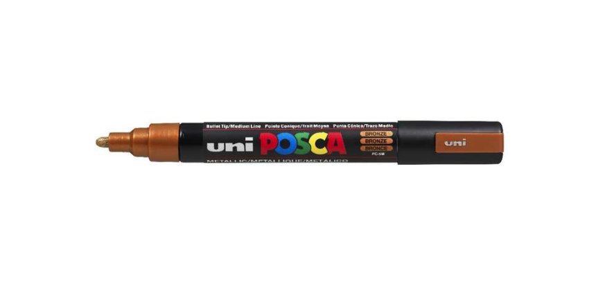 Marqueur posca pointe conique moyenne coloris bronce