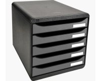 Module de classement Big Box Plus 5 tiroirs Metallic - Argent