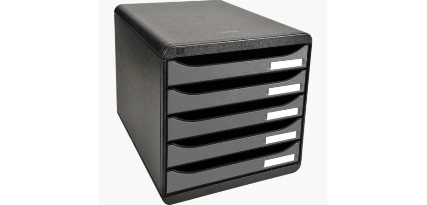 Module de classement Big Box Plus 5 tiroirs Metallic - Argent