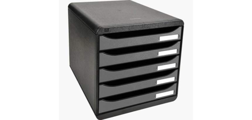 Module de classement Big Box Plus 5 tiroirs Metallic - Argent