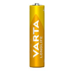 Varta Longlife, Batteria Alcalina, AAA, Micro, LR03, 1.5V, Blister da 4, Made in Germany