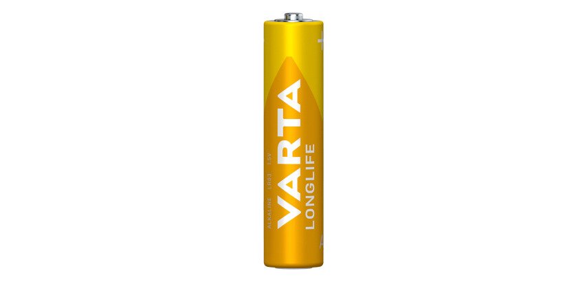 Varta Longlife, Batteria Alcalina, AAA, Micro, LR03, 1.5V, Blister da 4, Made in Germany