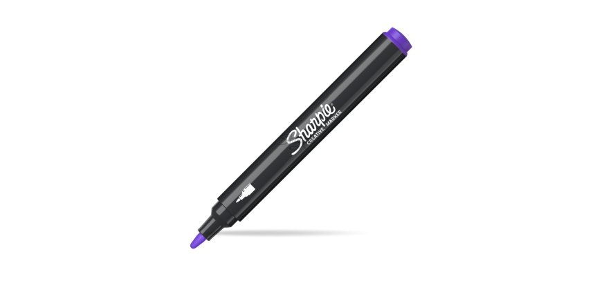 Marqueur sharpie creatif pointe ogive trait 2,5mm      encre acrylique coloris lilas