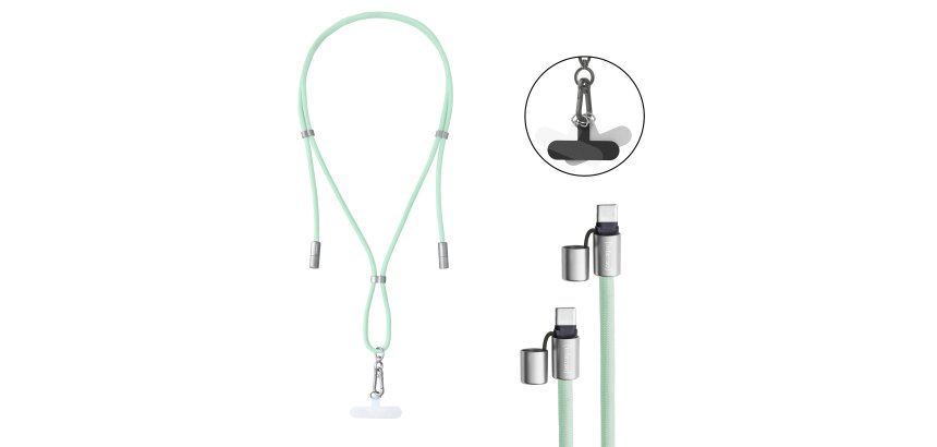 Intenso Handykette als Lade- + Datenkabel USB-C bis 1,65m grün cavo USB USB C Verde