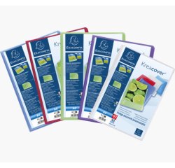 Protège-documents en polypropylène semi rigide Kreacover® Chromaline 60 vues - A4 - Couleurs assorties