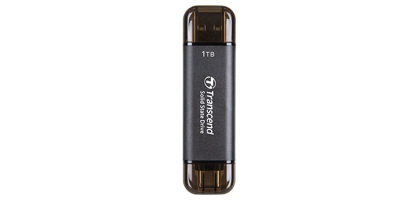 Transcend ESD310C Technologie Thunderbolt 1 To USB Type-A vers USB Type-C USB 3.2 Gen 2x2 Noir