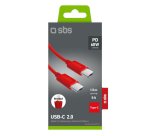 SBS Câble USB textile USB-C - USB-C 1.5m