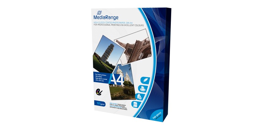 MediaRange MRINK105 photo paper A4 White High Gloss