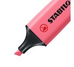 Surligneur stabilo boss original pastel encre base    eau pointe biseautee largeur  trace 2/5mm coloris petale de