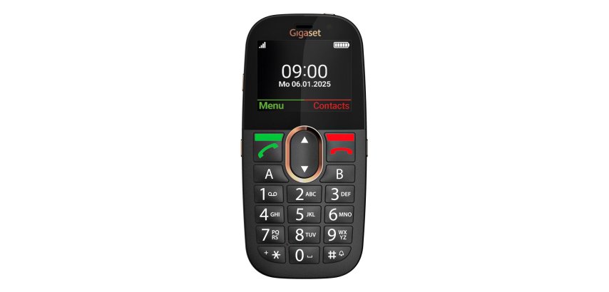 Gigaset GL695 5,87 cm (2.31") 113 g Nero Telefono per anziani