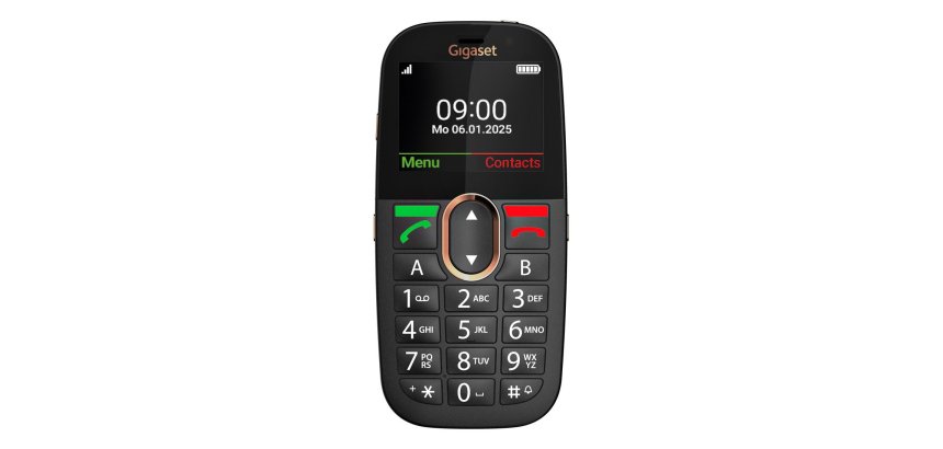 Gigaset GL695 5,87 cm (2.31") 113 g Nero Telefono per anziani